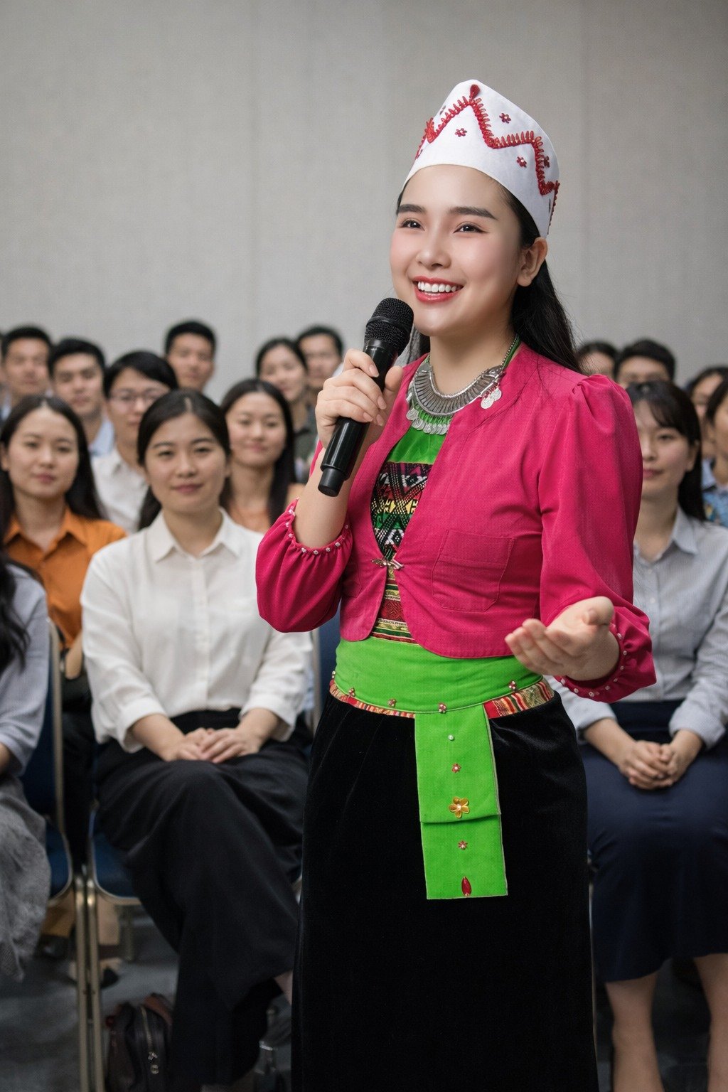 Lương y Huê Thị chia sẻ tại chương trình Đánh Thức Sức Khỏe Nữ Thần